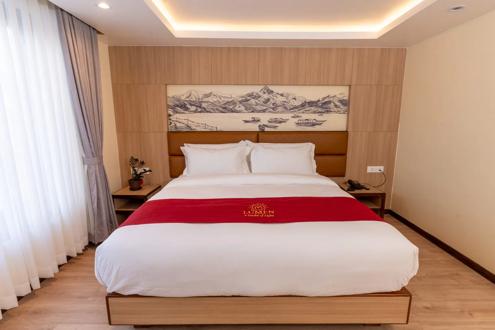 Warm Hotel Lumen bedroom interior
