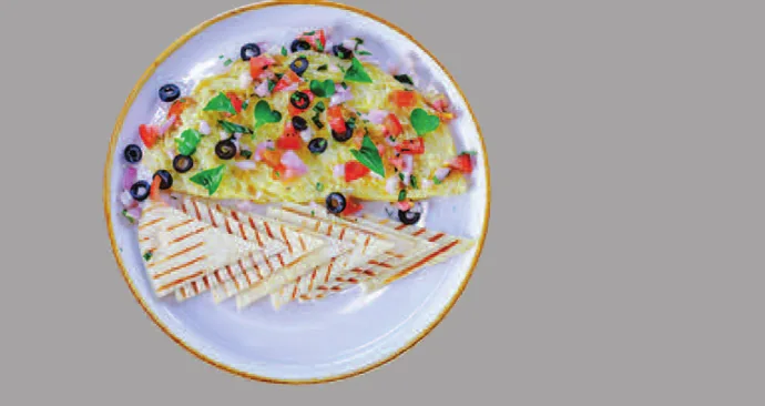 Loaded Mediterranean Omelette